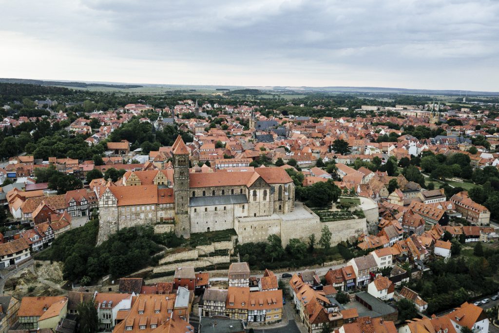 Quedlinburg, hochzeit in Quedlinburg, dronenbild, 